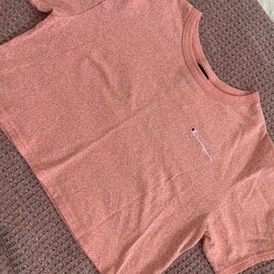 Orange heritage cropped champion tee